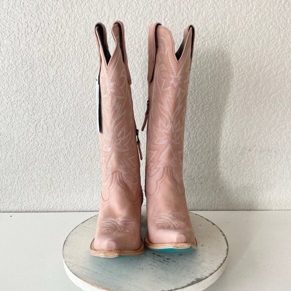 Lane SMOKESHOW Womens Cowboy Boots 8.5 Pink Western Cowgirl Mid Calf Pointed Toe - Picture 5 of 11